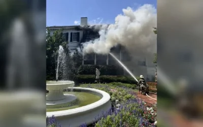 Historic Nottoway Plantation Engulfed in Flames: A Glimpse into the Battle Against Blaze