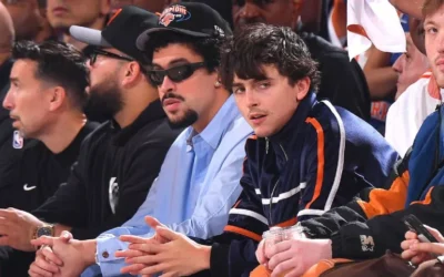 Timothée Chalamet and Bad Bunny: Courtside Style Icons at Celtics-Knicks Game 6